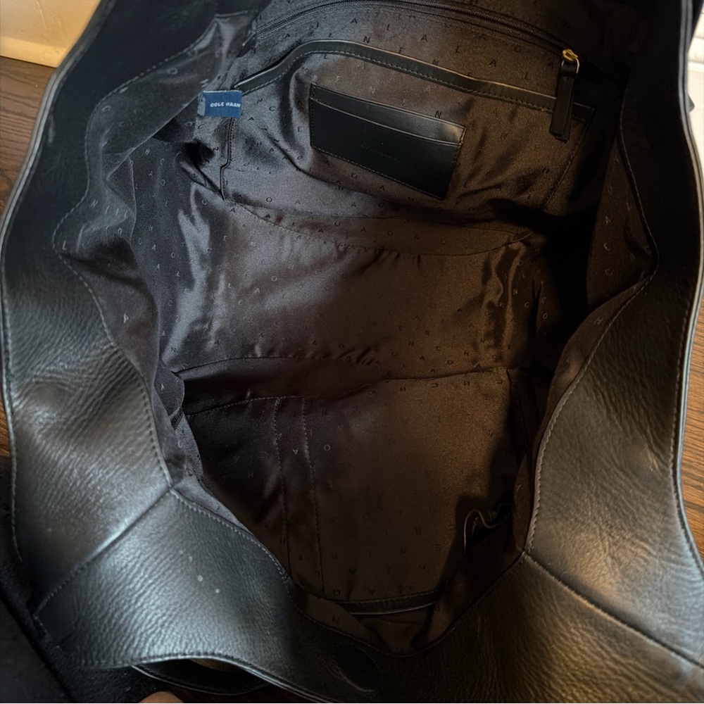 Cole Haan Black Leather Shoulder Bag - Picture 11 of 16